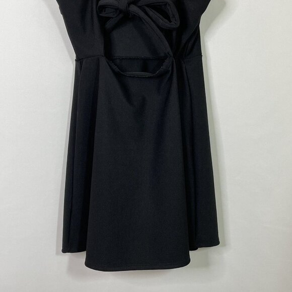 URBAN OUTFITTERS Black Tie-Back Flare‎ Summer Dress Size Large - Picture 10 of 10